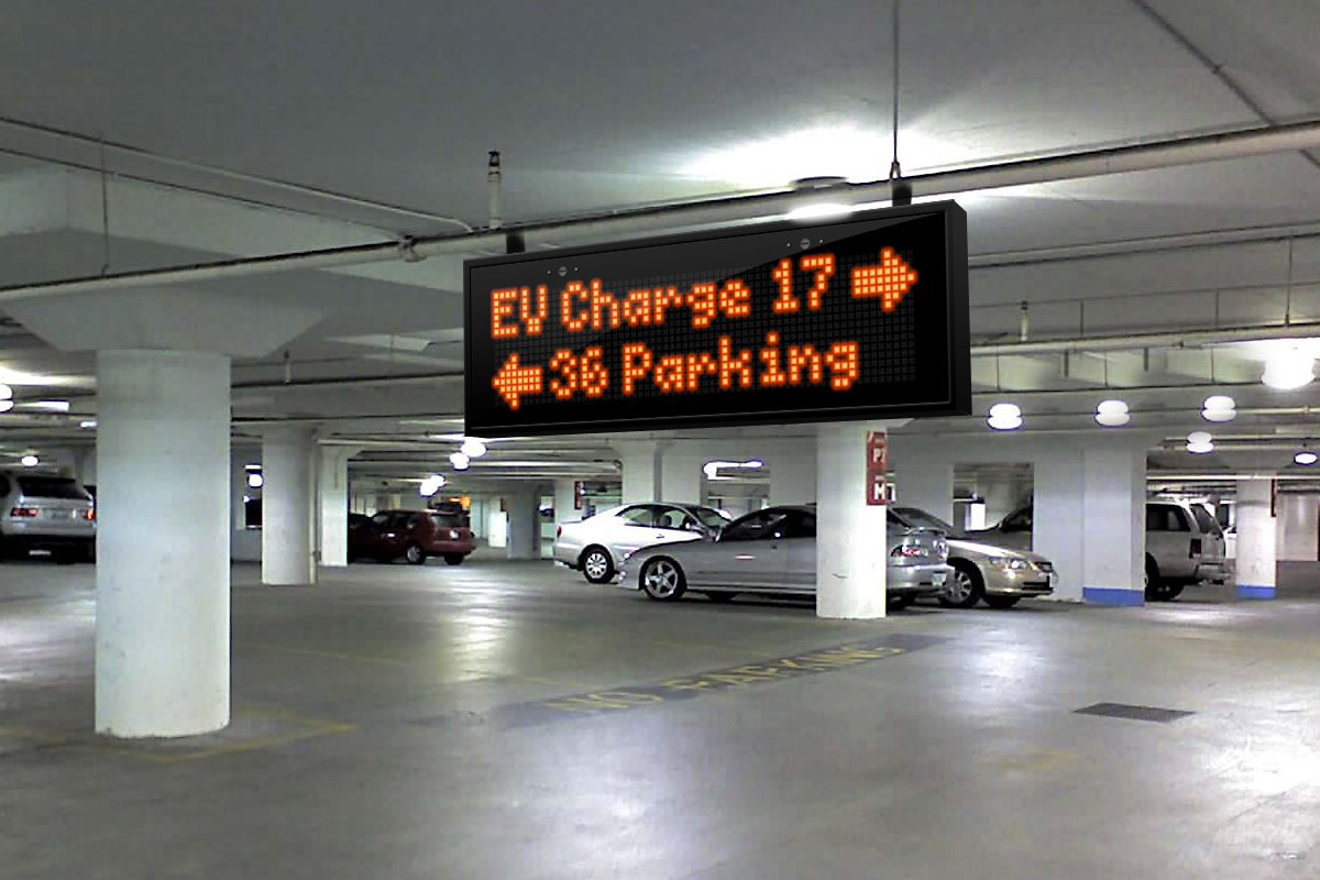 VCalm® Message Sign in Parking Garage