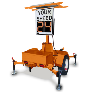 VCalm®TM-L26 Medium Trailer with VCalm®L26 Lightweight Speed Feedback Radar Sign (Orange)