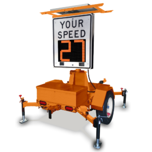VCalm®TM-SM26 Medium Trailer with VCalm®SM26 Full-Matrix Speed Feedback Radar Sign (Orange)