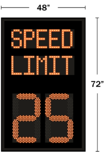 VCalm®VMSL-C Freeway-Size Variable Message Speed Limit Sign Dimensions