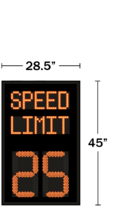 VCalm®VMSL Variable Message Speed Limit Sign Dimensions