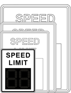 VCalm®VSL12 Variable Speed Limit Sign Size Comparison