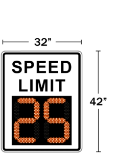 VCalm®VSL16 Variable Speed Limit Sign Dimensions
