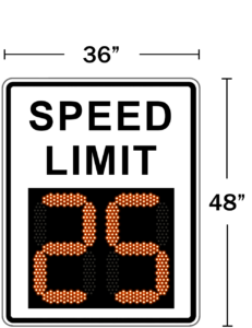 VCalm®VSL18 Variable Speed Limit Sign Dimensions