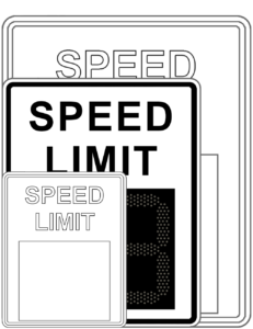 VCalm®VSL18 Variable Speed Limit Sign Size Comparison