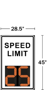 VCalm®YSL VMS-Upgradeable Variable Speed Limit Sign Dimensions