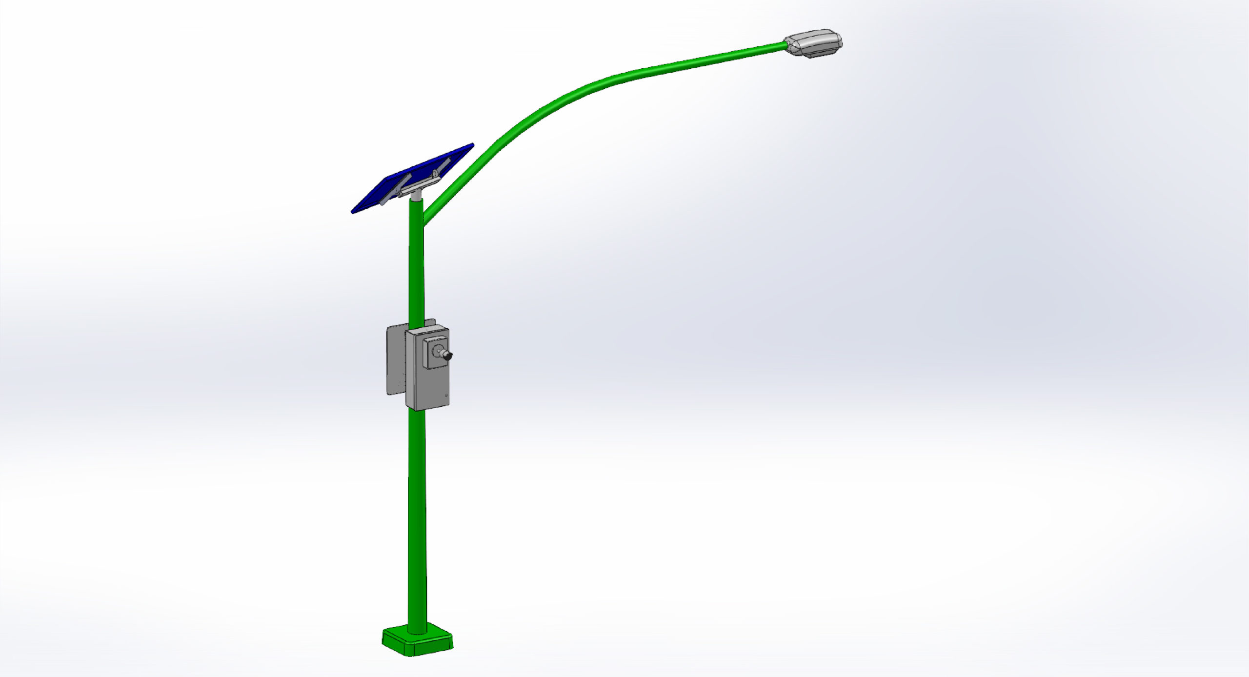 VCalm® Rekor Edge Max Mounted on Existing Pole with Solar