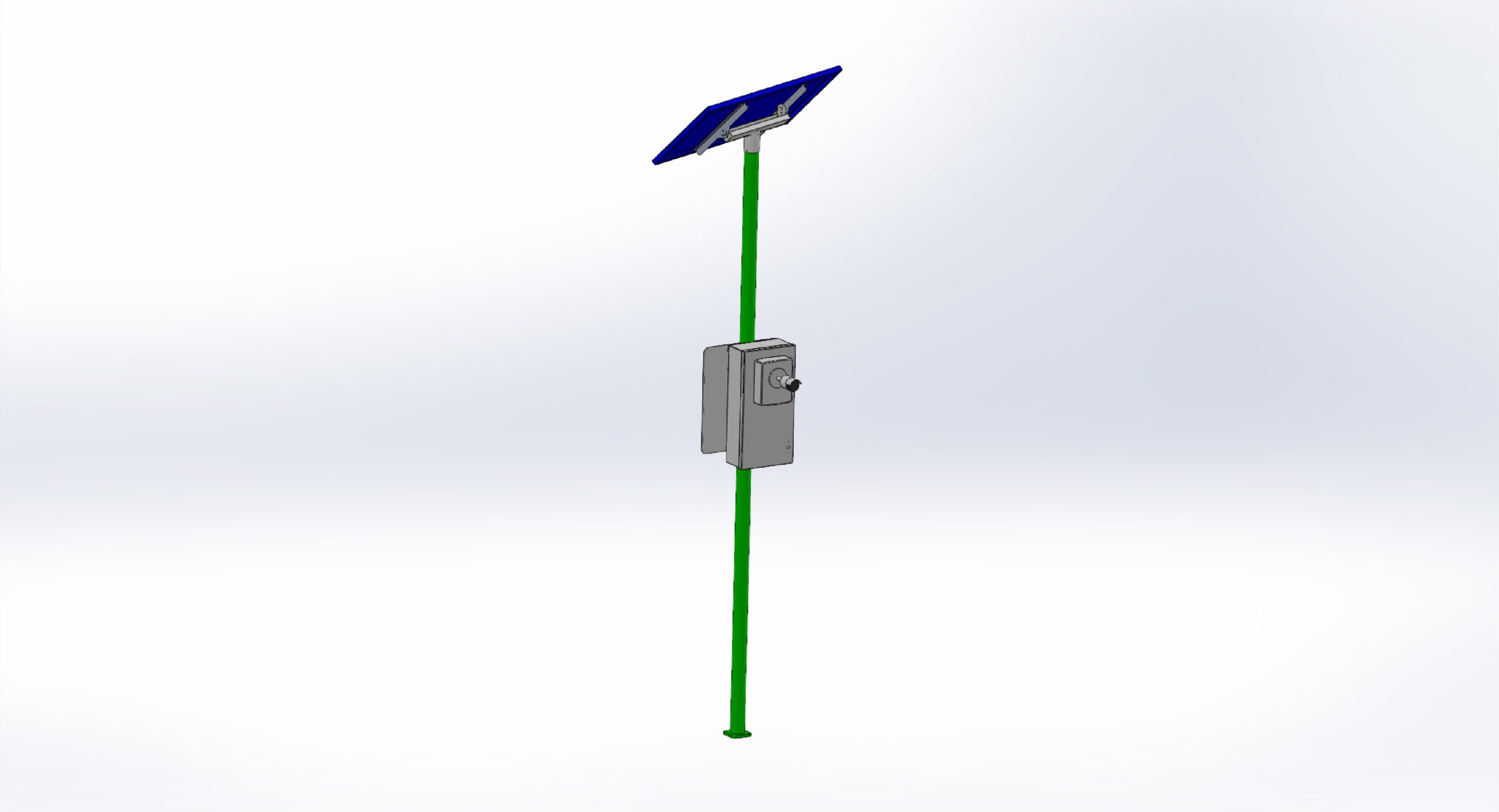 VCalm® Rekor Edge Max Mounted on New Pole with Solar