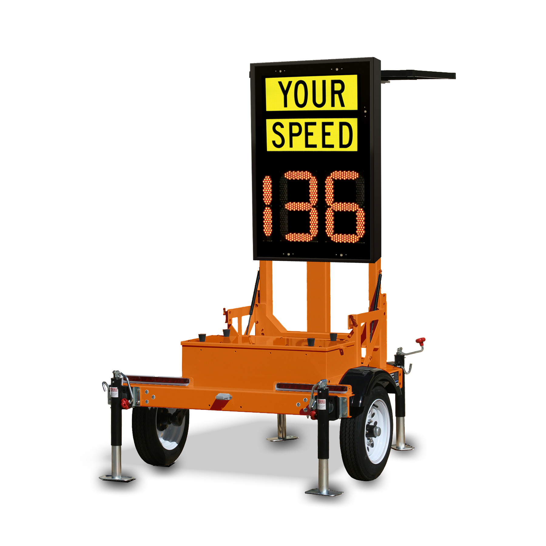 VCalm®TS-KYS Small Trailer with VCalm®KYS VMS-Upgradeable Traffic Calming Sign