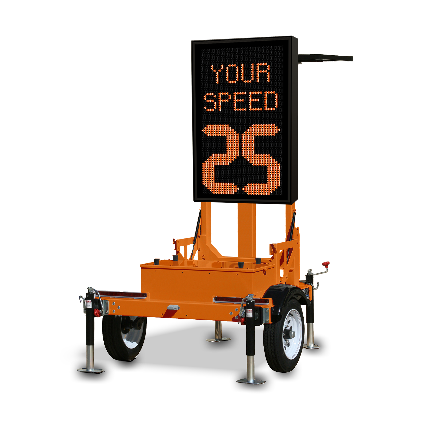 VCalm®TS-4x2 Small Trailer with VCalm®ITS 2x4 Sign (Orange)