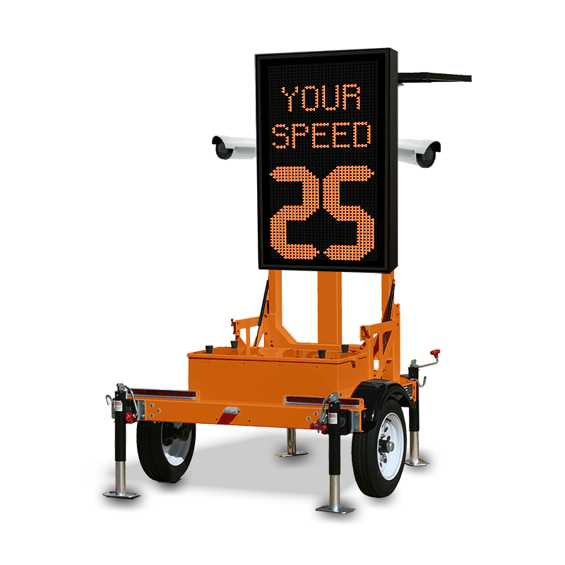 VCalm®TS-4x2 Small Trailer with VCalm®ITS 2x4 Sign (Orange)