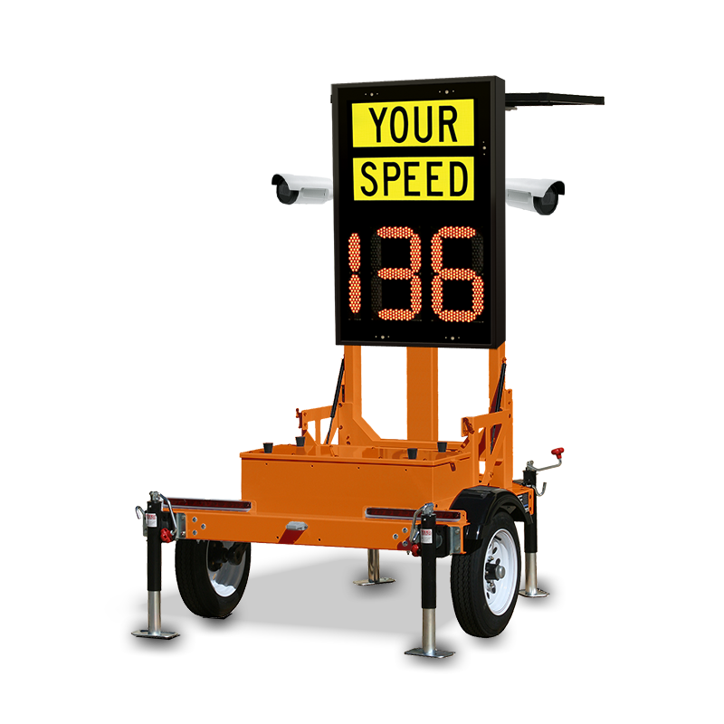 VCalm®TS-KYS Small Trailer with VCalm®KYS VMS-Upgradeable Traffic Calming Sign